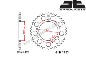Kit de corrente Yamaha DT 50 R ('03-'06) - (DID / JT)