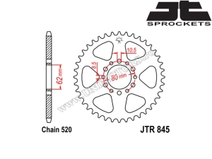 Kit de corrente Yamaha SR 250 ('80-'83) / XT 250 ('80-'90) - (DID / JT)