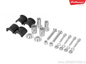 Kit de montage de protège-mains couleur noire Nomad - Polisport