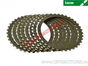 Kit de plaques d'embrayage (textolite) - Harley Davidson FLHR / FLHS / FLHTC / FLSTC / FLSTF / FLT / FXD / FXR / FXRS / FXSTC - 