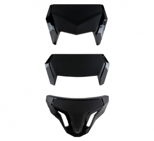 Kit de ventilation pour casque modulaire (flip-up) MT Atom SV - couleur: noir brillant