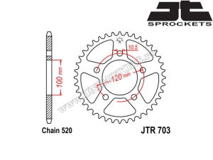 Kit lant Aprilia Pegaso Trail 650 ('06-'10) / Pegaso Strada ('05-'10) - (DID / JT)