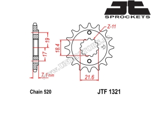 Kit lant Honda CBF 250 - (DID / JT)