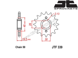 Kit lant Honda CBR 1000F ('89-'95) - (DID / JT)