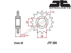 Kit lant Honda CBR 500 ('87-'91) - (DID / JT)