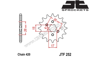 Kit lant Honda MB 50 - (DID / JT)