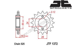 Kit lant Honda VT 750C Shadow / VT 750C2 Shadow ('97-'07) - (DID / JT)