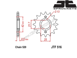 Kit lant Kawasaki KLR 500 ('87-'89) - (DID / JT)