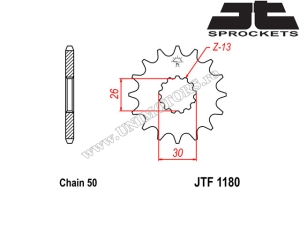 Kit lant Triumph Trophy 1200 ('91-'96) - (DID / JT)