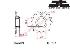 Kit lant Yamaha XT 500Z ('87) - (DID / JT)