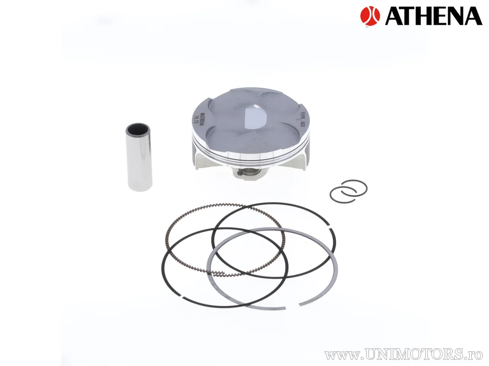 Kit piston complet: piston forjat 4 timpi Ø 76,76 mm + kit garnituri chiulasă - Athena