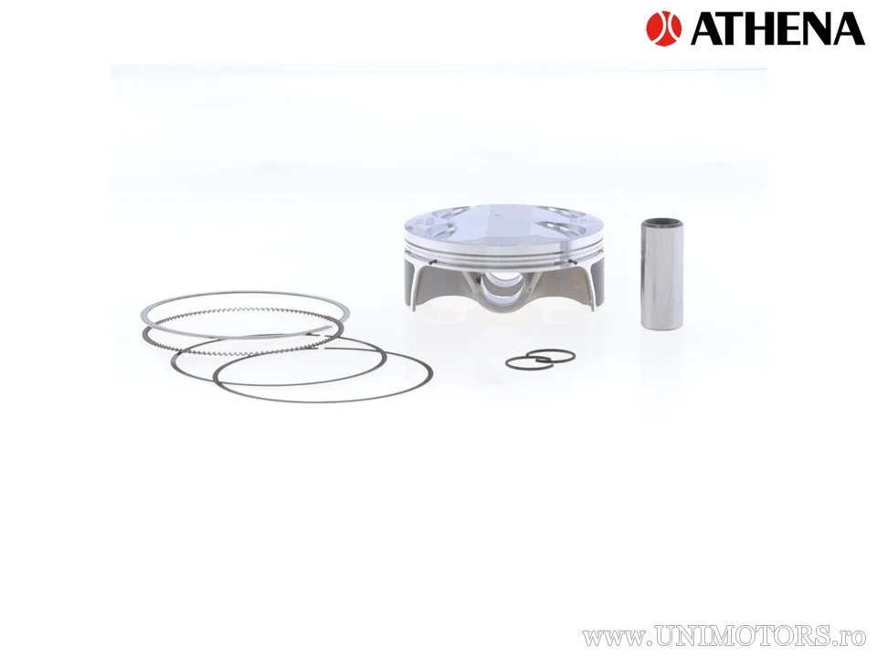 Kit piston complet: Piston forjat 4 timpi Ø 76,96 mm + set garnituri chiulasă - Athena