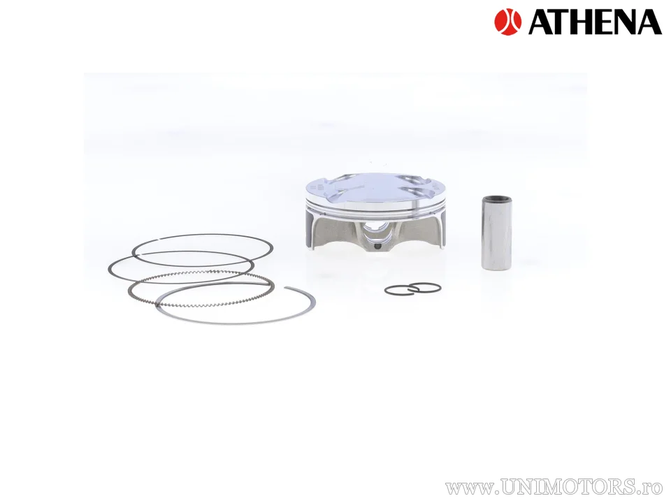 Kit piston complet: piston forjat 4 timpi Ø 76,96 mm + set garnituri chiulasă - Athena