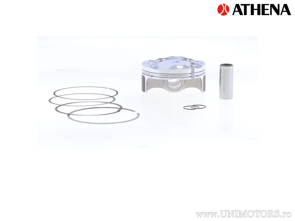 Kit piston complet: piston forjat 4 timpi Ø 76,97 mm + kit garnituri chiulasă - Athena