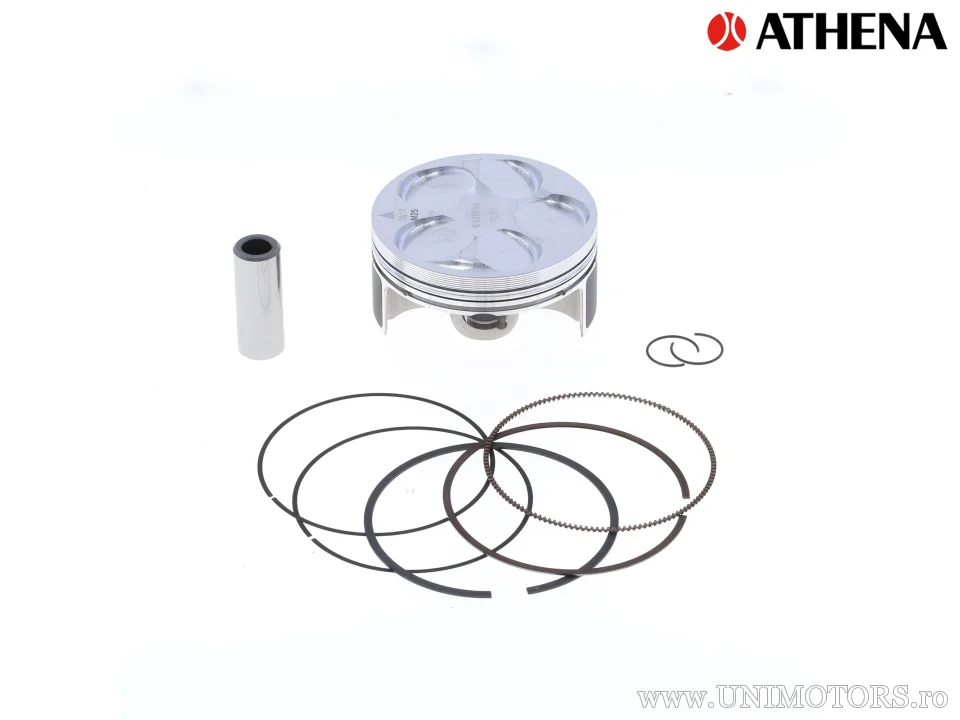 Kit piston complet: piston forjat 4 timpi Ø 76,98 mm + kit garnituri chiulasă - Athena