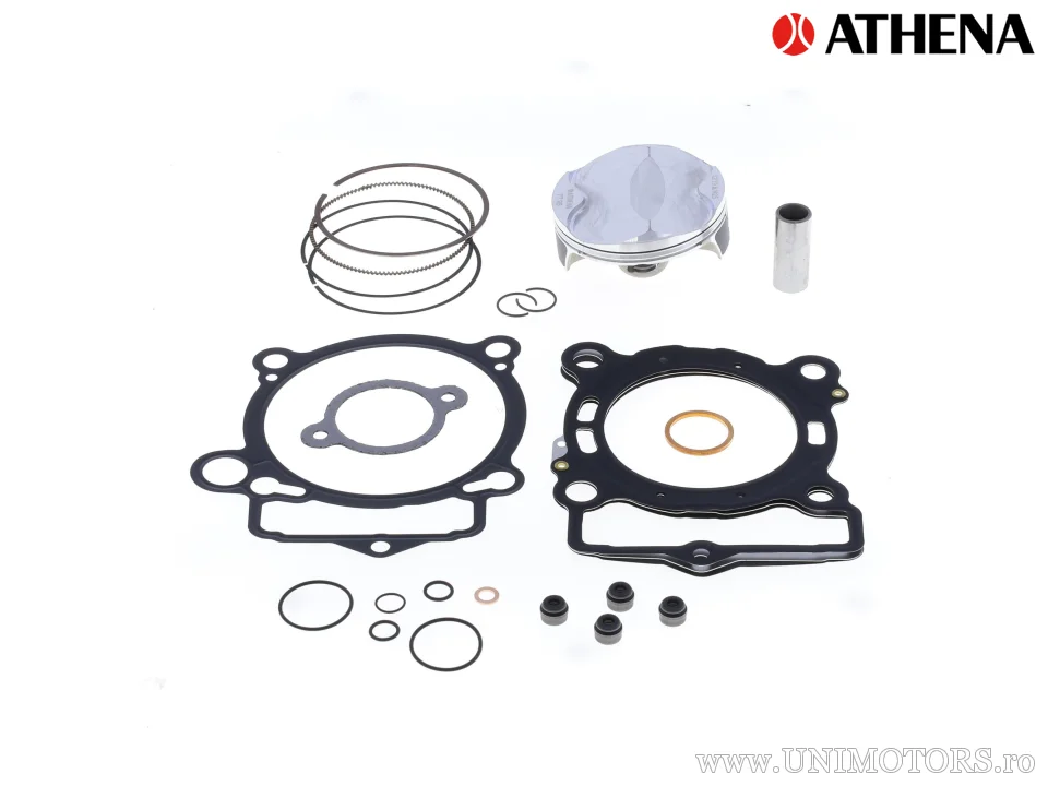 Kit piston complet: piston forjat 4 timpi Ø 77,95 mm + set garnituri chiulasă - Athena