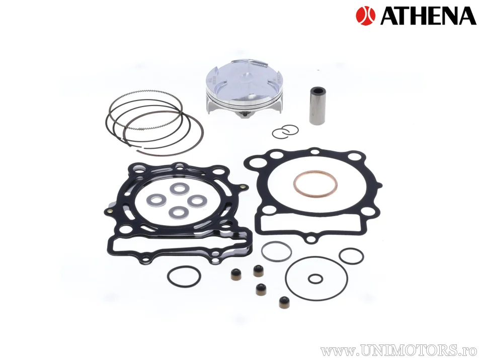 Kit piston complet: piston forjat 4 timpi Ø 77,97 mm + set garnituri chiulasă - Athena