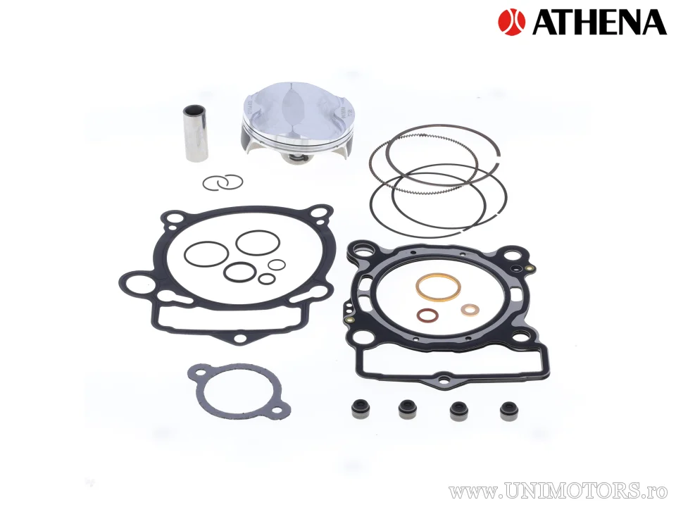 Kit piston complet: piston forjat 4 timpi Ø 77,97 mm + set garnituri chiulasă - Athena