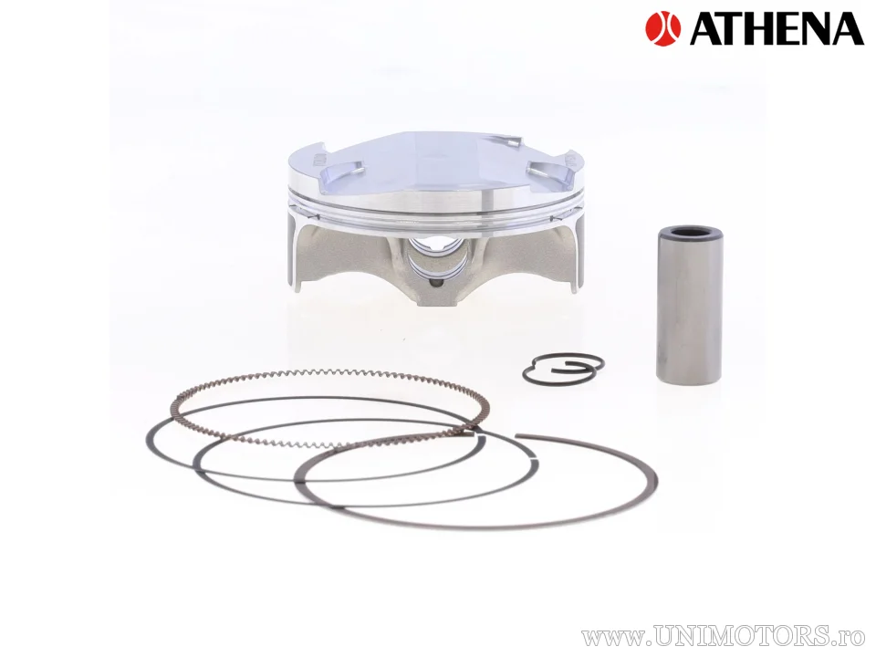 Kit piston complet: Piston forjat 4 timpi Ø 77,98 mm + set garnituri chiulasă - Athena