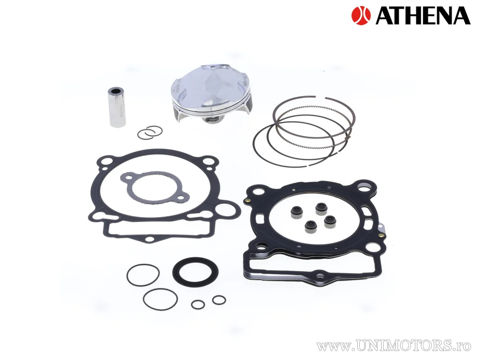 Kit piston complet: Piston forjat 4 timpi Ø 77,98 mm + set garnituri chiulasă - Athena