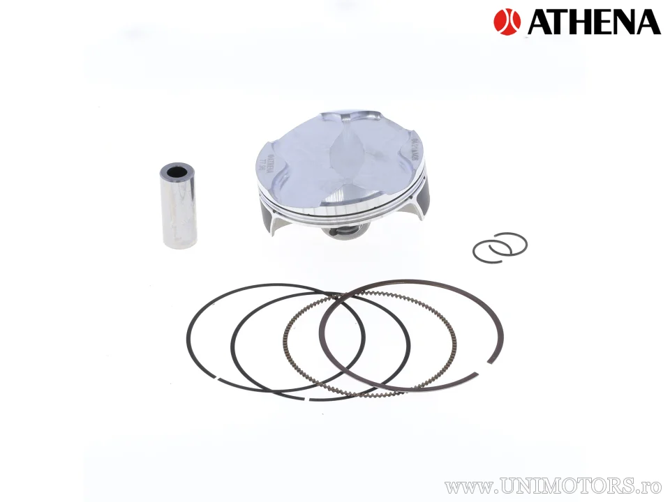 Kit piston complet: Piston forjat 4 timpi Ø 77,98 mm + set garnituri chiulasă - Athena