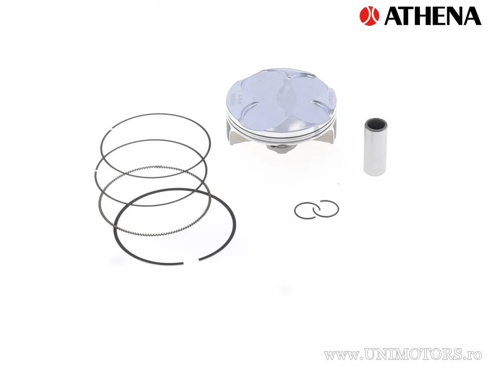 Kit piston complet: Piston forjat 4 timpi Ø 78,96 mm + set garnituri chiulasă - Athena