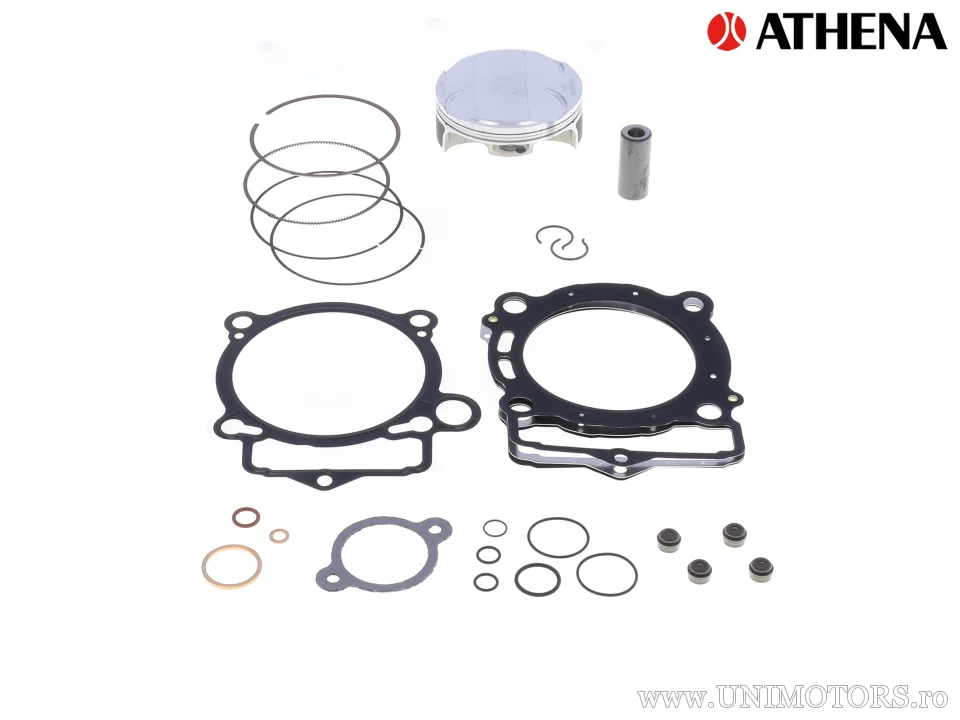 Kit piston complet: piston forjat 4 timpi Ø 87,96 mm + set garnituri chiulasă - Athena
