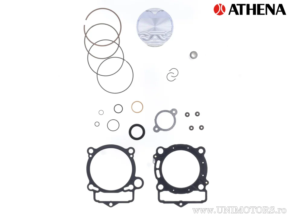 Kit piston complet: piston forjat 4 timpi Ø 87,97 mm + kit garnituri superioare - Athena
