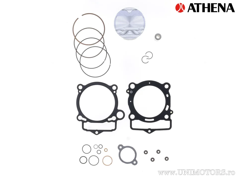 Kit piston complet: piston forjat 4 timpi Ø 87,97 mm + set garnituri chiulasă - Athena