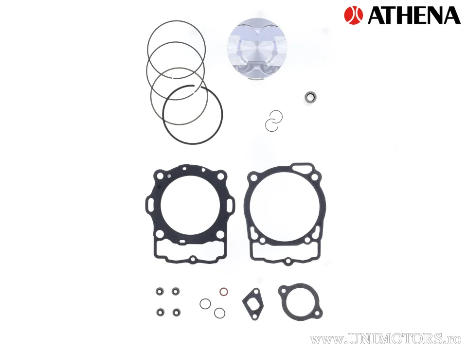 Kit piston complet: Piston forjat 4 timpi Ø 94,95 mm + set garnituri chiulasă - Athena