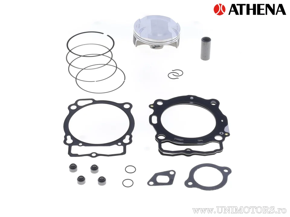 Kit piston complet: Piston forjat 4 timpi Ø 94,95 mm + set garnituri chiulasă - Athena