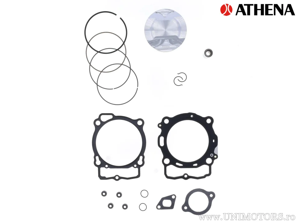 Kit piston complet: Piston forjat 4 timpi Ø 94,95 mm + set garnituri chiulasă - Athena