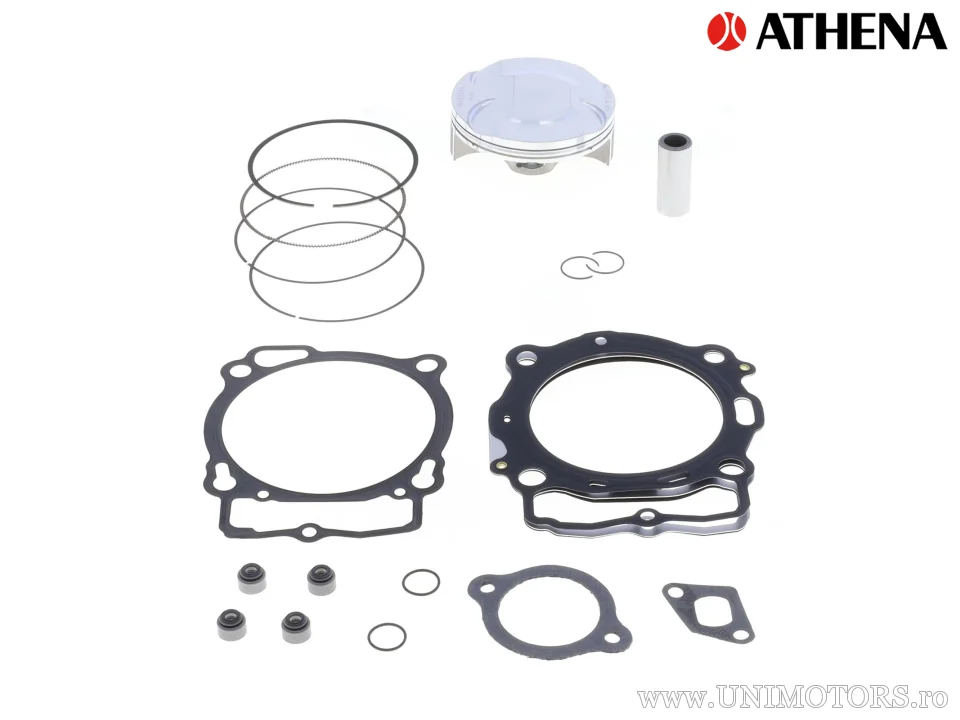 Kit piston complet: piston forjat 4 timpi Ø 94,96 mm + set garnituri superioare - Athena