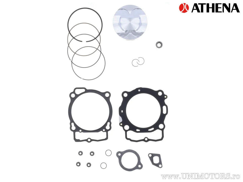 Kit piston complet: piston forjat 4 timpi Ø 94,96 mm + set garnituri superioare - Athena
