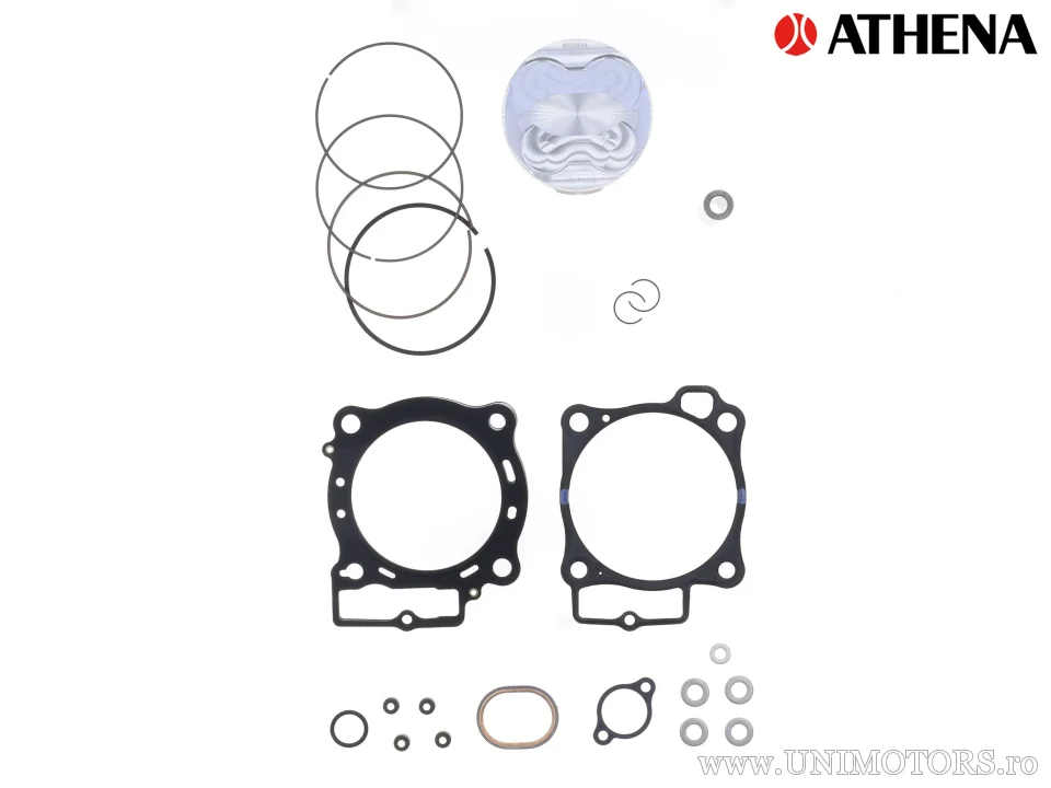 Kit piston complet: Piston forjat 4 timpi Ø 95,95 mm + set garnituri chiulasă - Athena