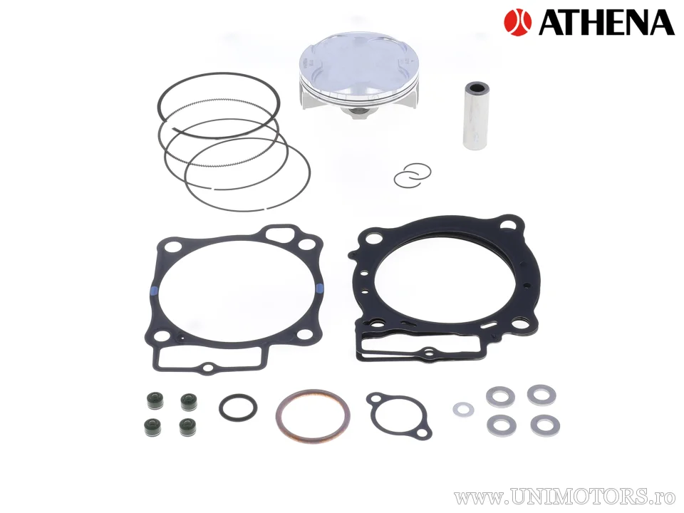 Kit piston complet: Piston forjat 4 timpi Ø 95,96 mm + set garnituri chiulasă - Athena