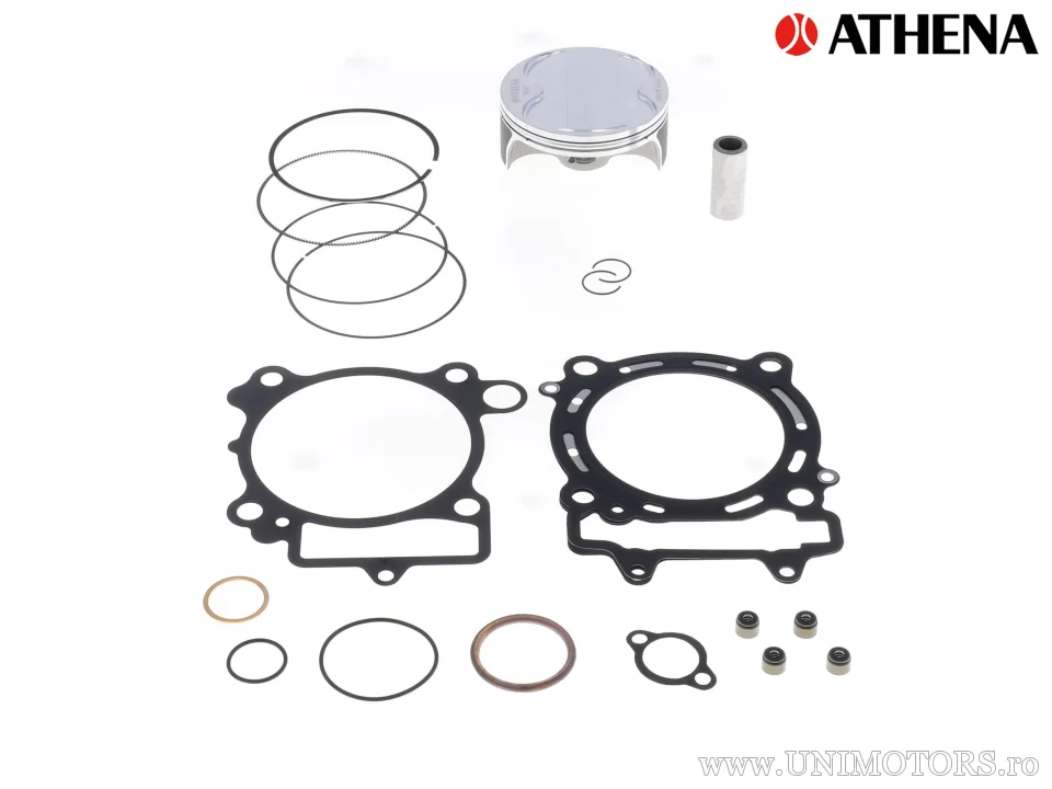 Kit piston complet: Piston forjat 4 timpi Ø 95,97 mm + set garnituri chiulasă - Athena