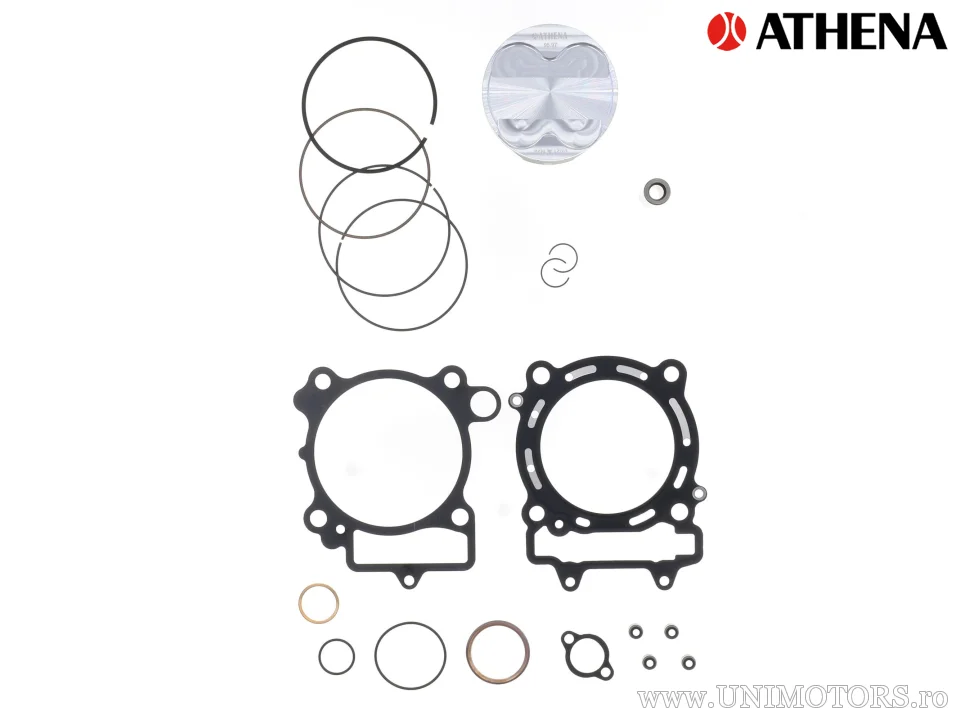 Kit piston complet: Piston forjat 4 timpi Ø 95,97 mm + set garnituri chiulasă - Athena