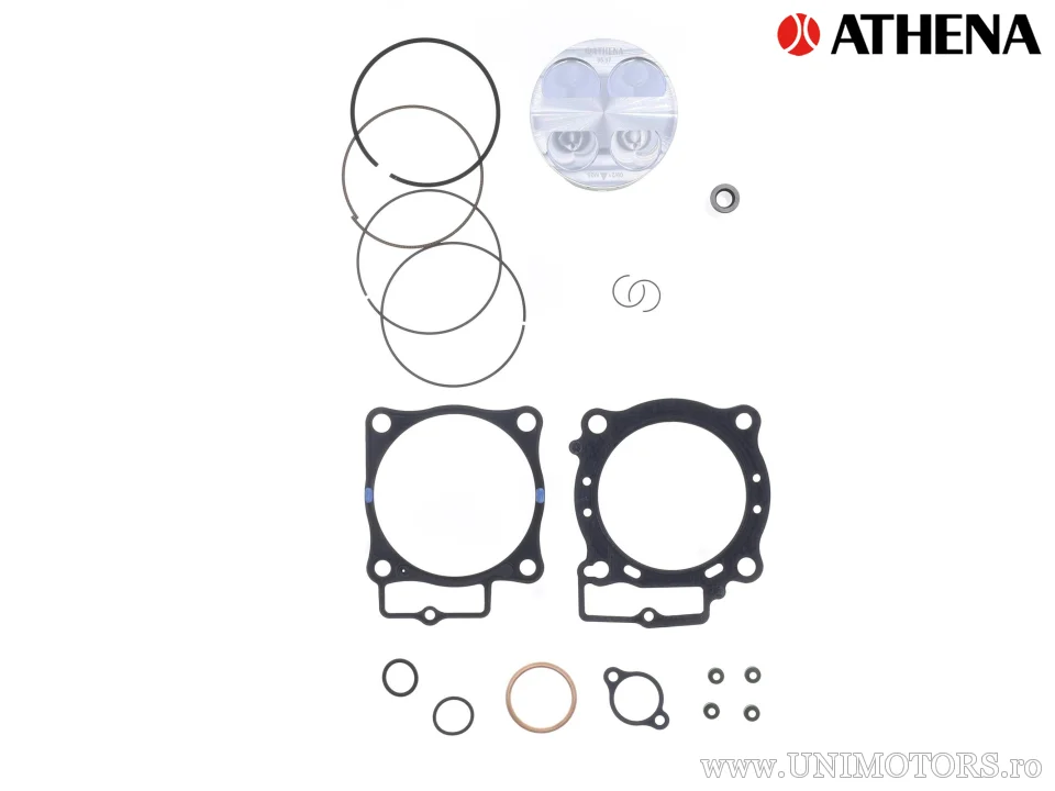 Kit piston complet: Piston forjat 4 timpi Ø 95,97 mm + set garnituri chiulasă - Athena