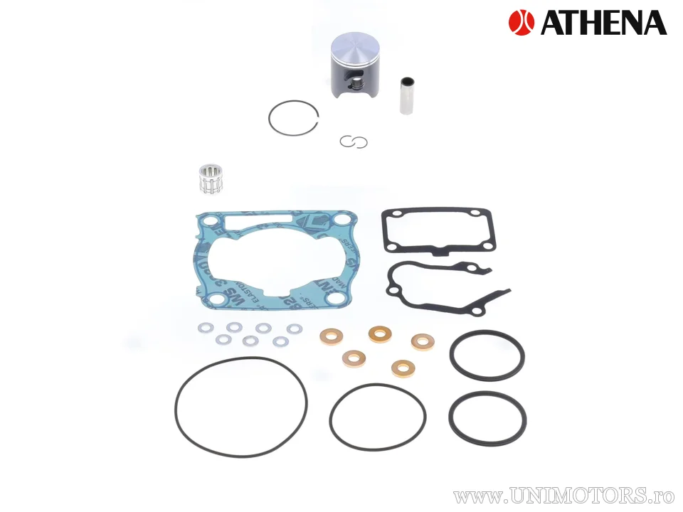 Kit piston complet: piston turnat 2-timpi Ø 43,44 mm + kit garnituri chiulasă - Athena