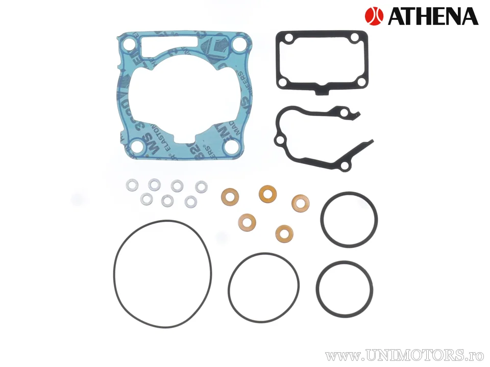 Kit piston complet: piston turnat 2-timpi Ø 43,44 mm + kit garnituri chiulasă - Athena