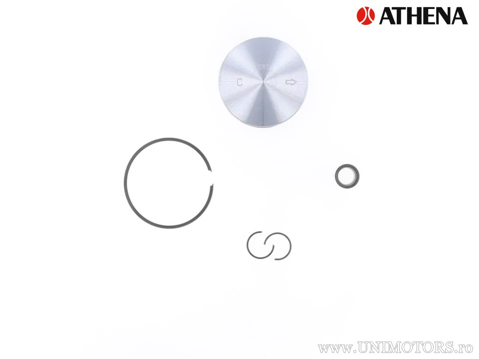Kit piston complet: piston turnat 2-timpi Ø 43,46 mm + kit garnituri chiulasă - Athena