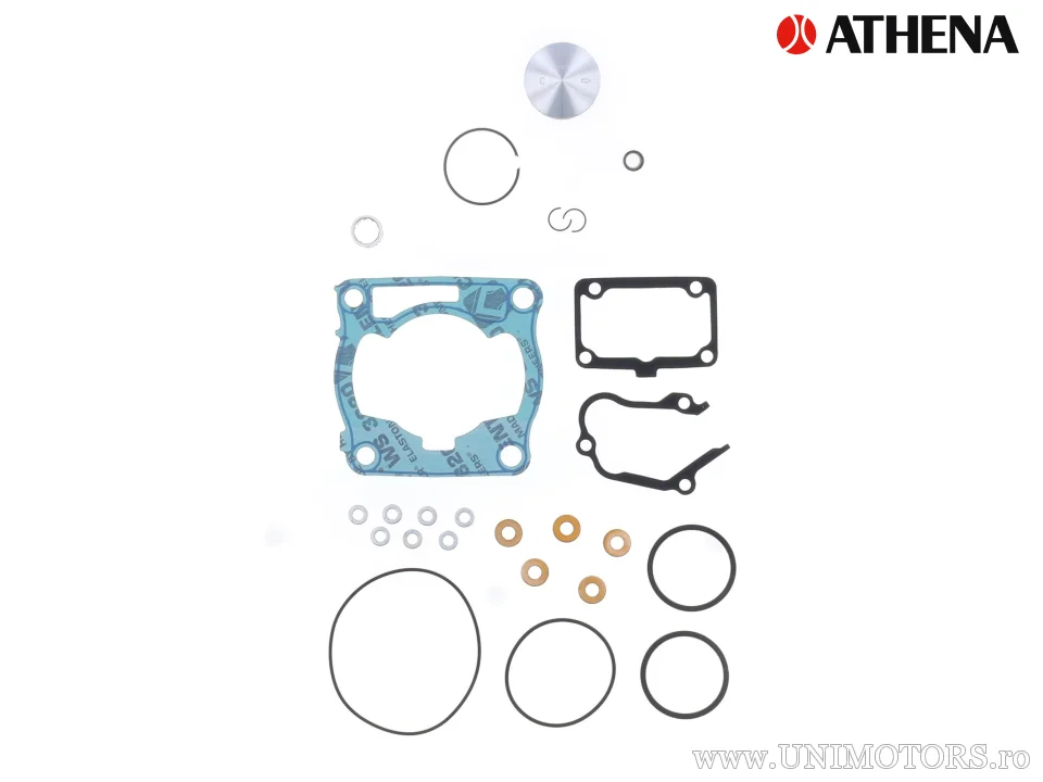 Kit piston complet: piston turnat 2-timpi Ø 43,46 mm + kit garnituri chiulasă - Athena
