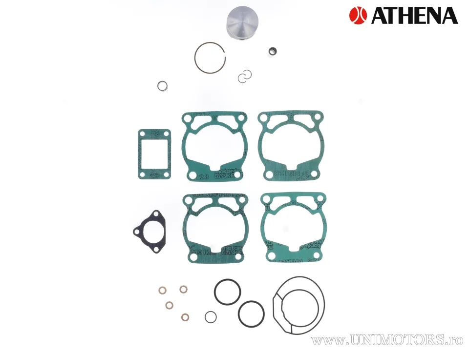 Kit piston complet: piston turnat 2-timpi Ø 44,96 mm + kit garnituri chiulasă - Athena