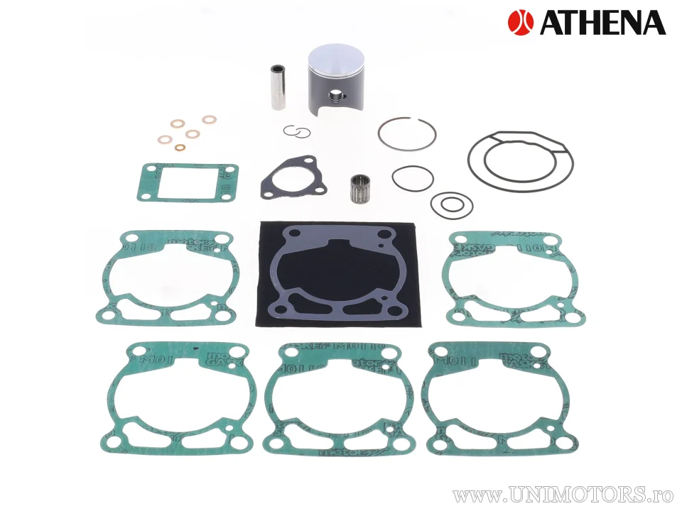 Kit piston complet: piston turnat 2 timpi Ø 44,99 mm + kit garnituri superioare - Athena