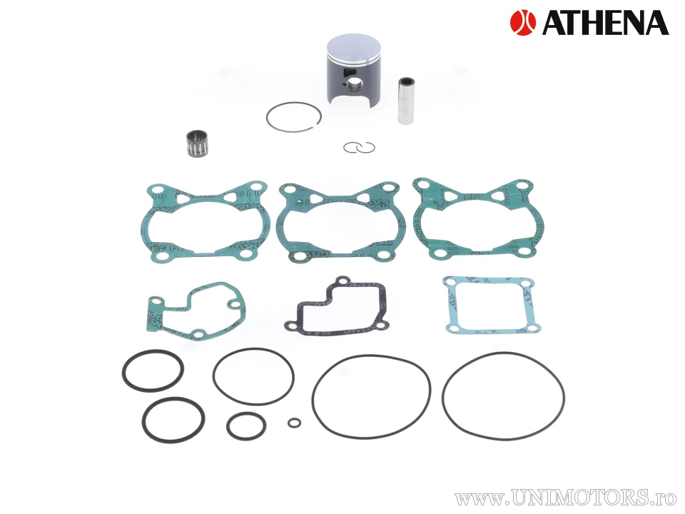 Kit piston complet: piston turnat 2 timpi Ø 46,96 mm + kit garnituri chiulasă - Athena