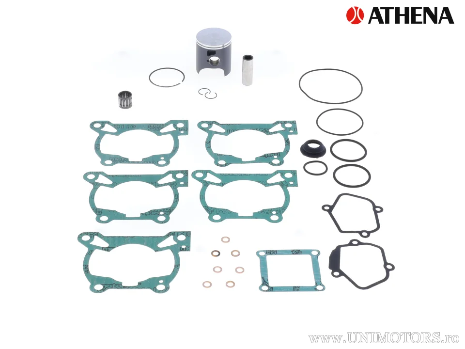 Kit piston complet: piston turnat 2-timpi Ø 46,97 mm + kit garnituri chiulasă - Athena