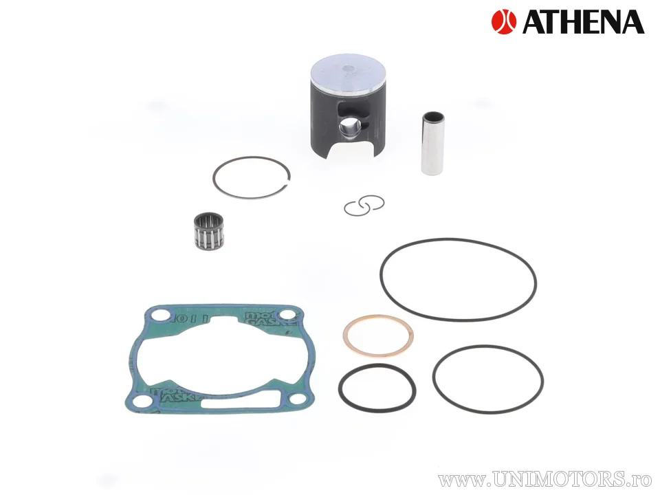 Kit piston complet: piston turnat 2-timpi Ø 47,44 mm + kit garnituri chiulasă - Athena