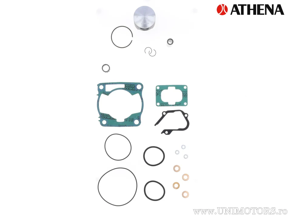 Kit piston complet: piston turnat 2-timpi Ø 47,45 mm + kit garnituri chiulasă - Athena
