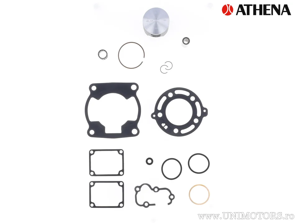 Kit piston complet: piston turnat 2 timpi Ø 48,44 mm + kit garnituri chiulasă - Athena